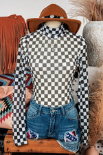 Load image into Gallery viewer, Checkered Bodysuit
