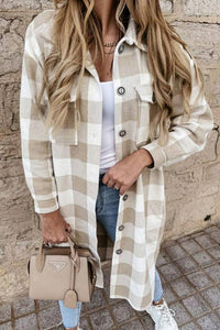 KACKI PLAID JACKET