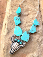 Load image into Gallery viewer, LONGHORN TURQUOISE NUGGET NECKLACE
