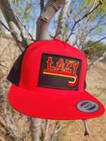 Load image into Gallery viewer, Lazy J Ranch Wear Red &amp; Black 4&quot; Fire J Cap/ADULT
