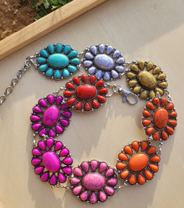 COLORFUL CONCHO BELT