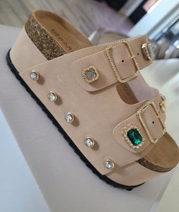 GEM STUDDED SANDALS