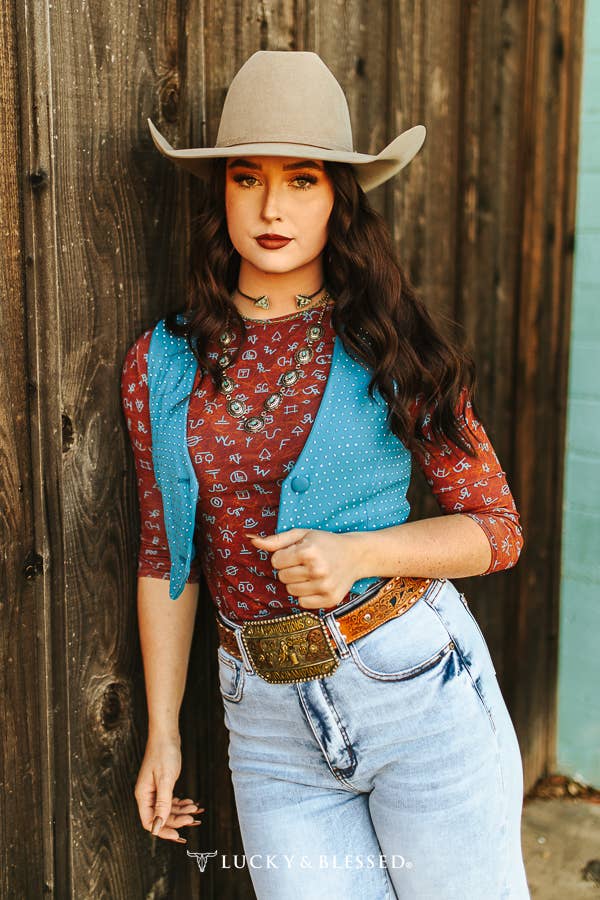 Rhinestone Studded Vest