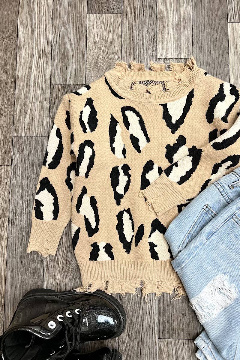 ANIMAL PRINTED SWEATER