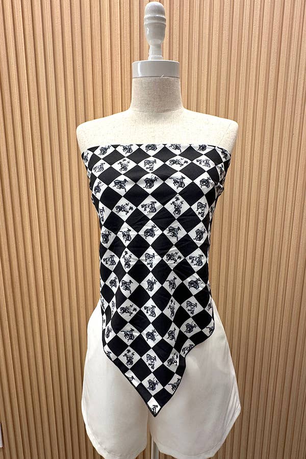 Western Checker Print Scarf