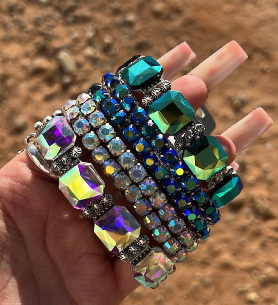 IRIDESCENT CRYSTAL BRACELETS