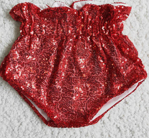 Red sequin bummies