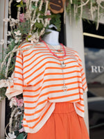 Load image into Gallery viewer, STRIPED ORANGE TOP
