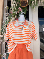 Load image into Gallery viewer, STRIPED ORANGE TOP
