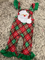 Load image into Gallery viewer, SANTA PLAID JUMPSUIT
