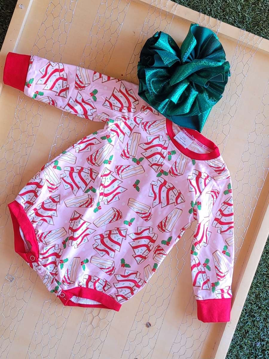 Christmas tree cakes onesie