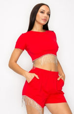 Load image into Gallery viewer, RED SHORT &amp; SHIRT SET
