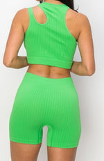 Load image into Gallery viewer, KELLY GREEN TANK TOP &amp; BIKER SHORTS
