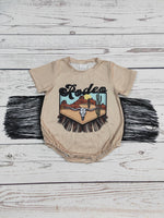 Load image into Gallery viewer, Baby Rodeo Fringe Romper
