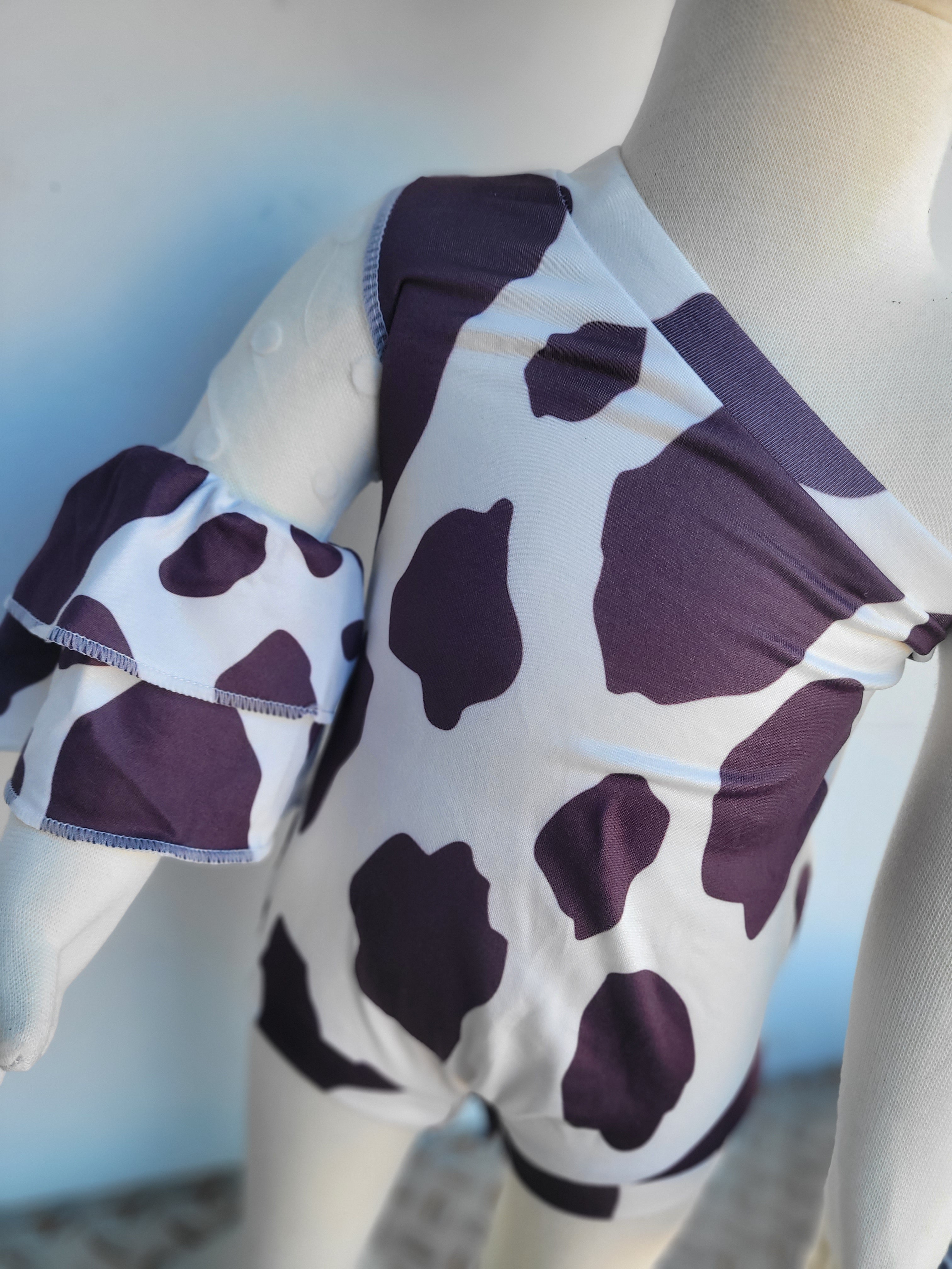 ONE-SHOULDER COWPRINT BUBBLE