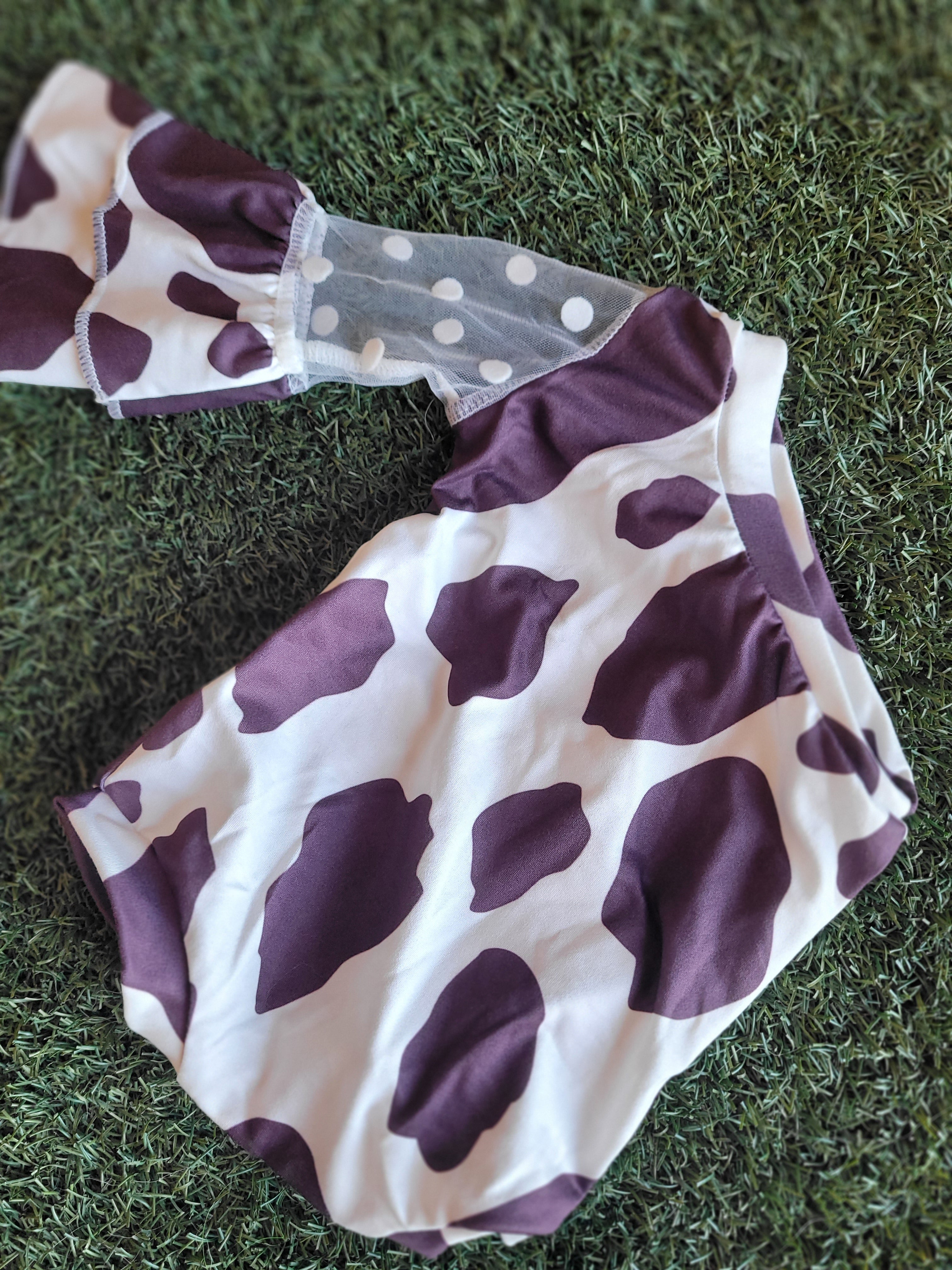 ONE-SHOULDER COWPRINT BUBBLE