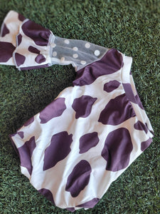 ONE-SHOULDER COWPRINT BUBBLE