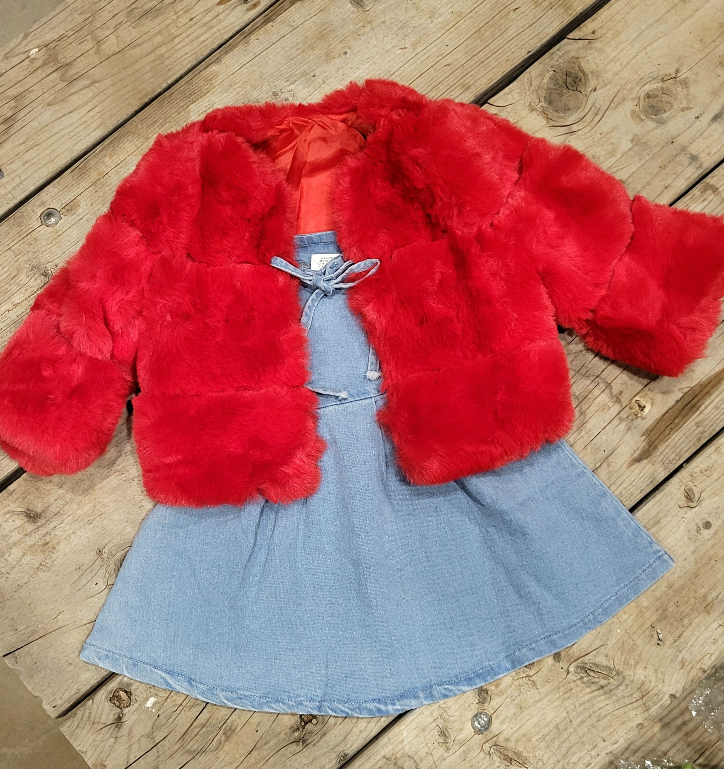 RED FUR JACKET