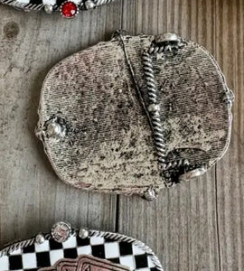 CHECKERED BELT BUCKLE