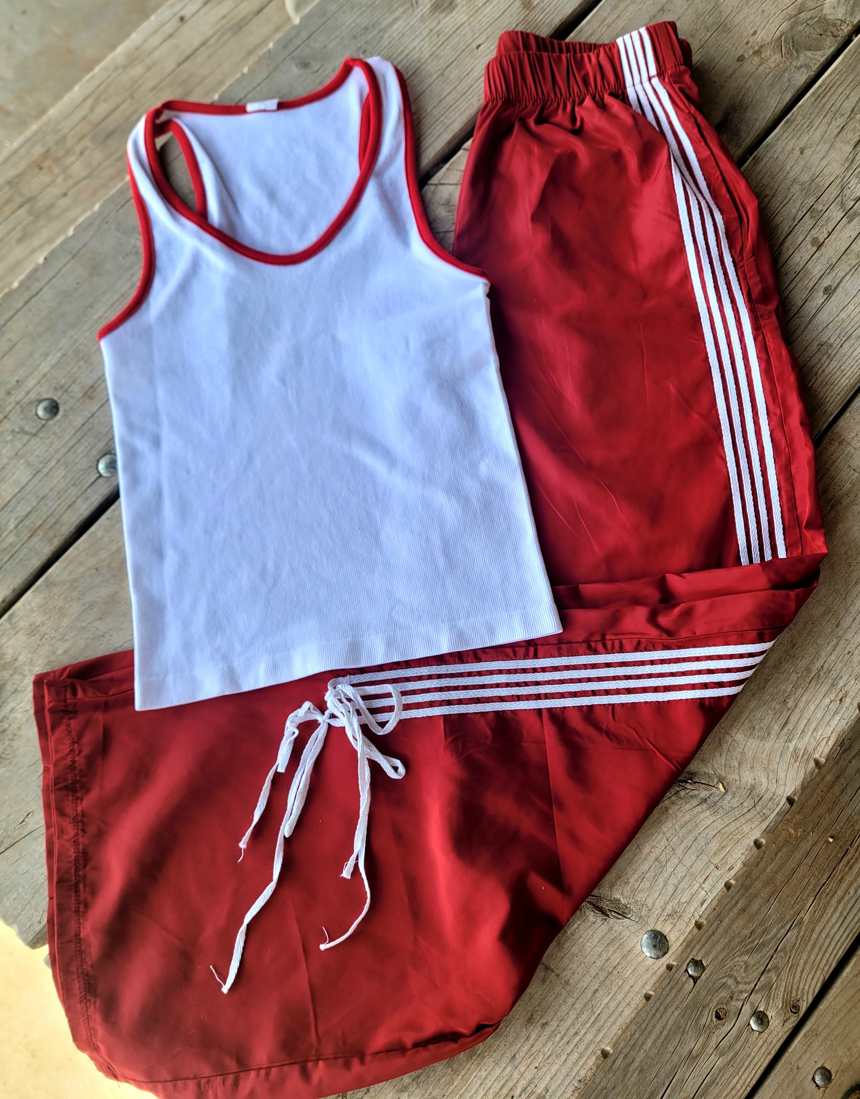 RED TRACK PANTS