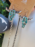 Load image into Gallery viewer, LONGHORN NECKLACE &amp;EARRING SET
