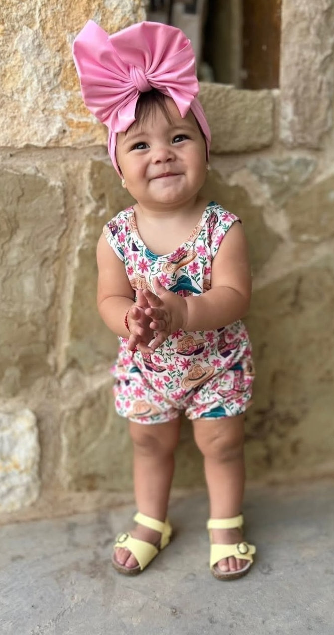 FLOWER/ BOOT ROMPER