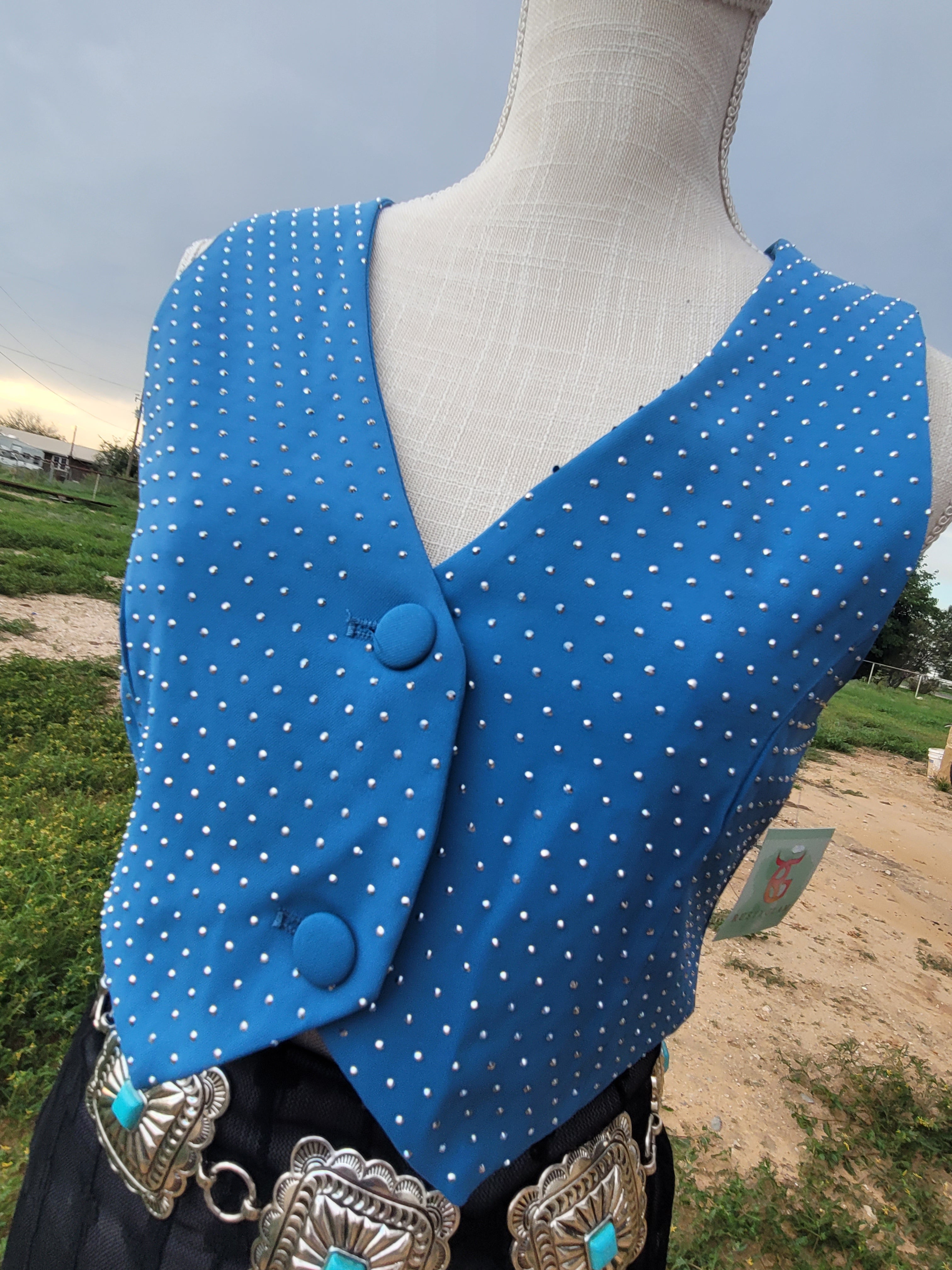 Rhinestone Studded Vest