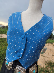 Rhinestone Studded Vest