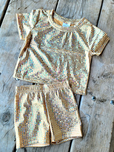 SPARKLY SHORT SET