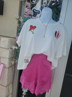 Load image into Gallery viewer, PINK LACE SHORTS
