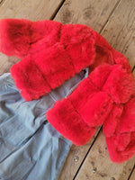 Load image into Gallery viewer, RED FUR JACKET
