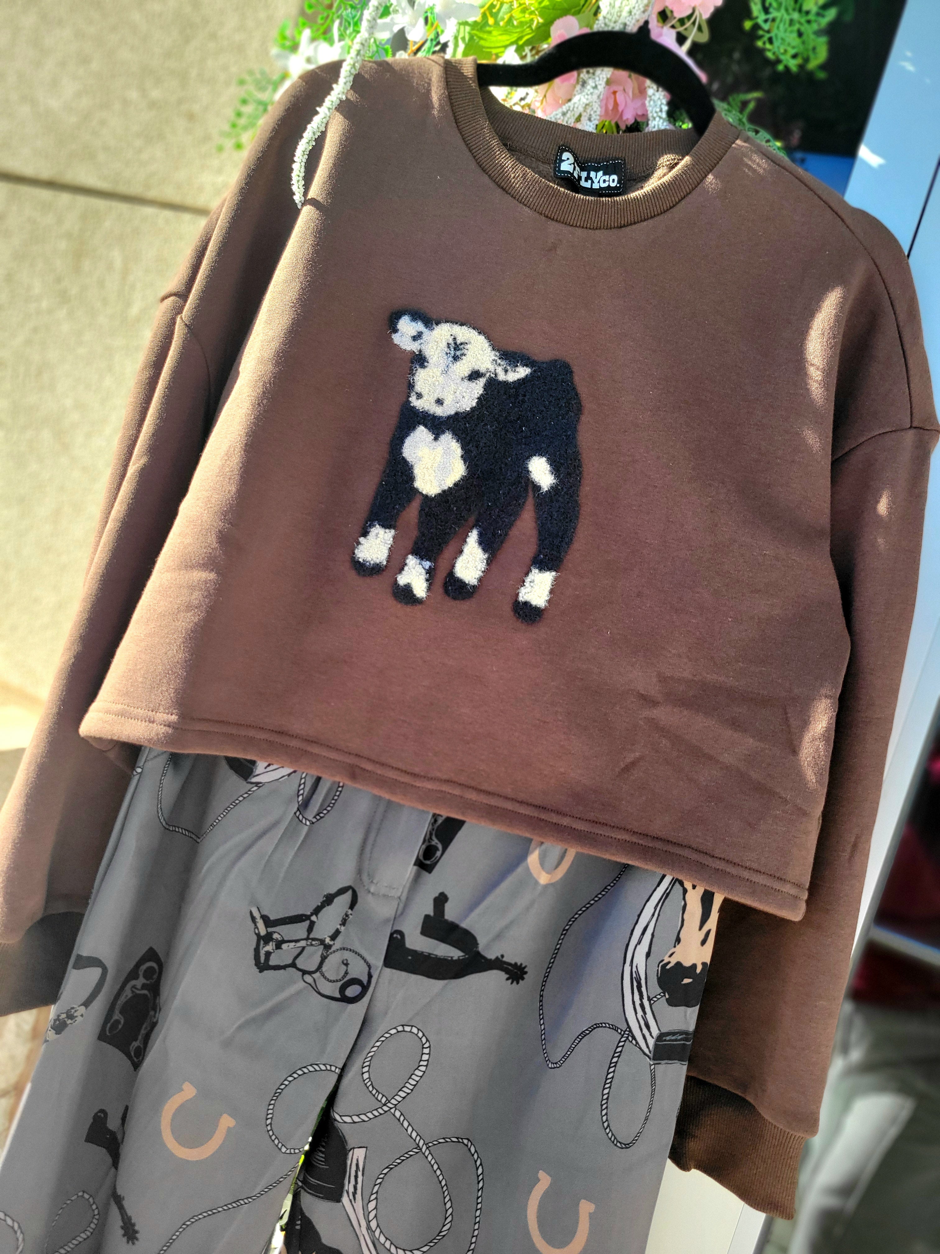 BROWN CALF SWEATER