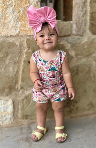FLOWER/ BOOT ROMPER