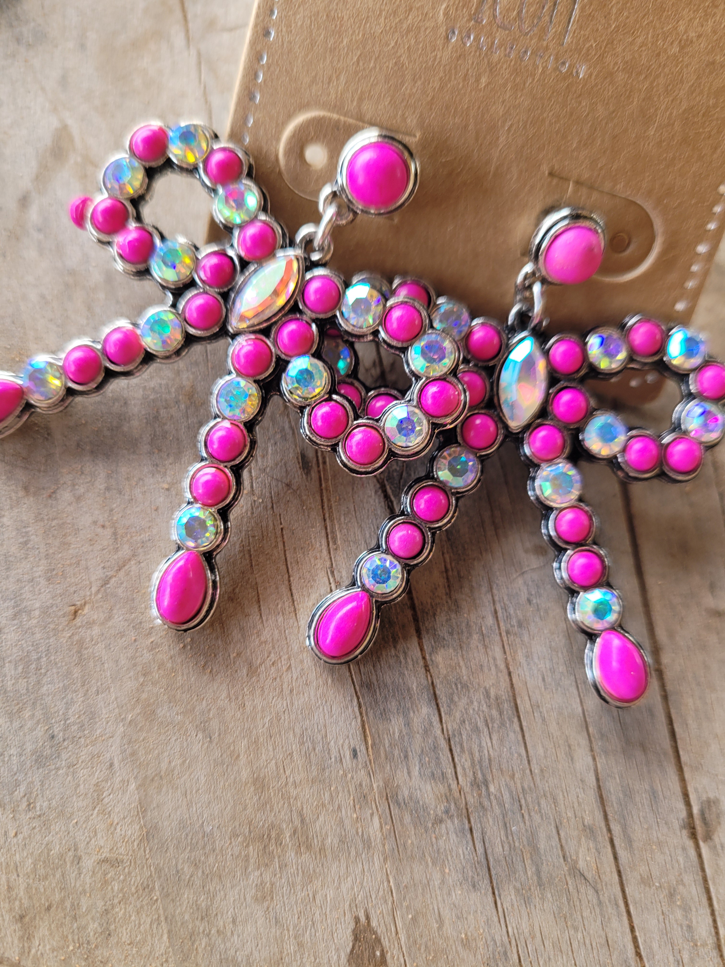 BOW BEADED NECKLACE SET