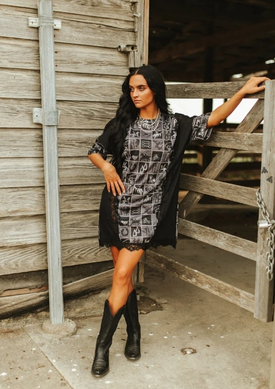 WESTERN CHECKER DRESS