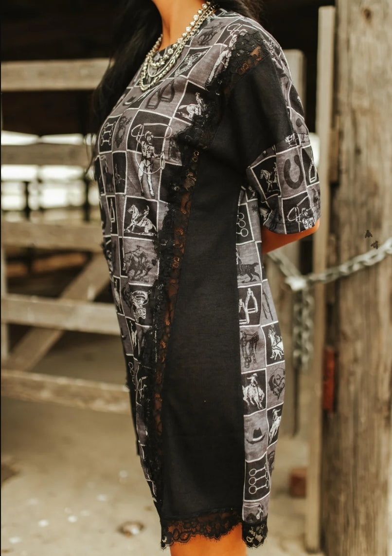 WESTERN CHECKER DRESS