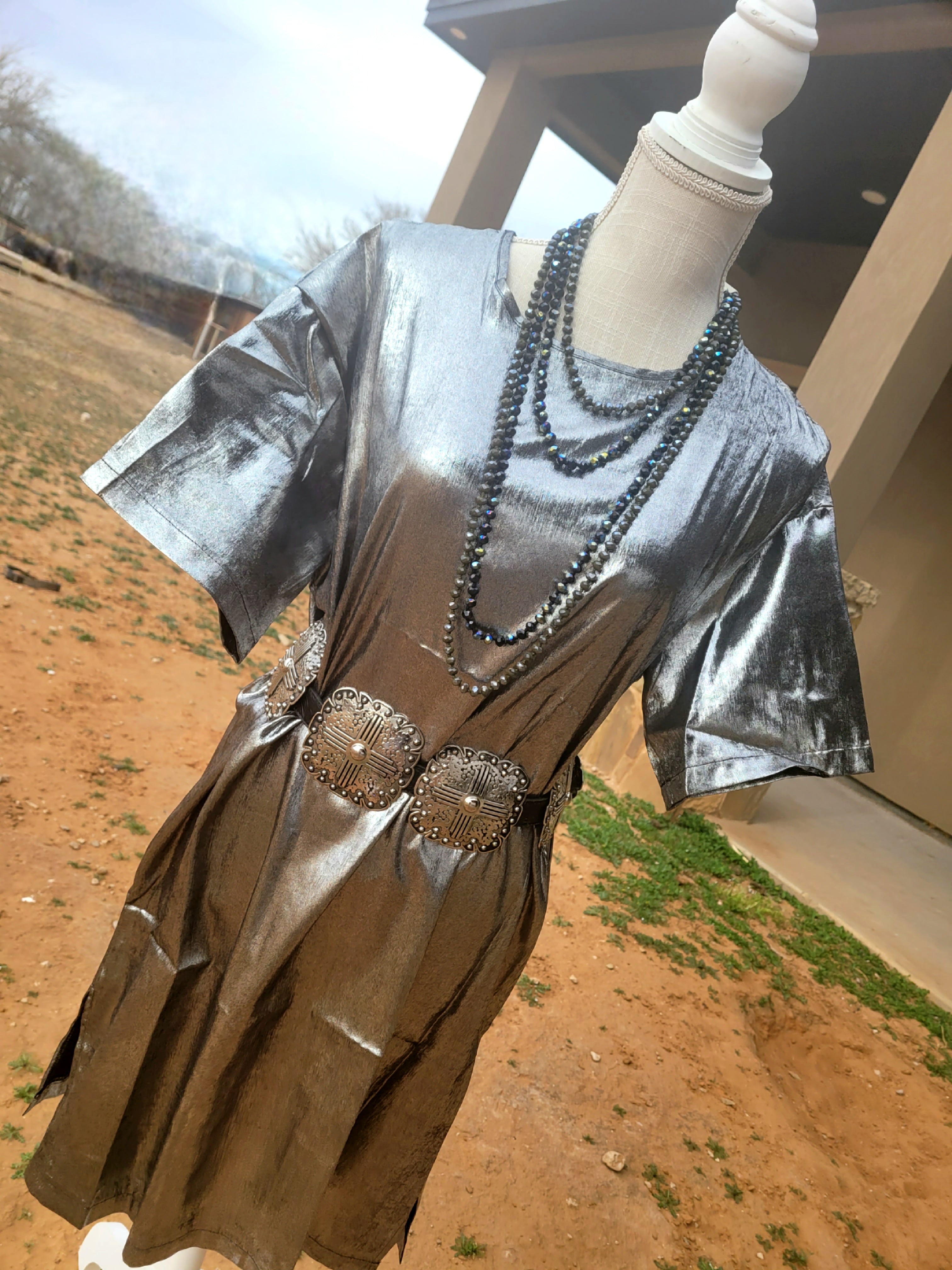 METALLIC GLITZ DRESS