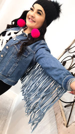 Load image into Gallery viewer, Fringe Jean Jacket
