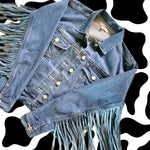 Load image into Gallery viewer, Fringe Jean Jacket
