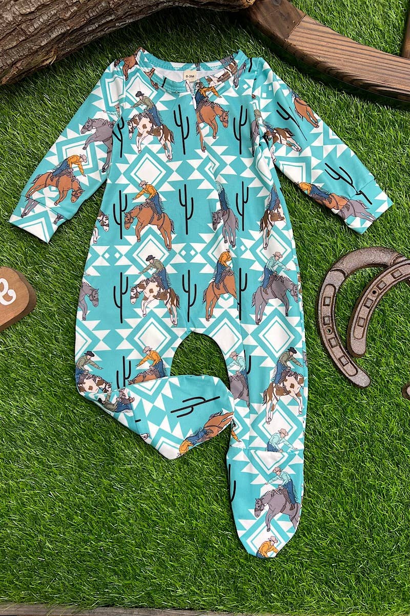 AZTEC & HORSE  BABY ONESIE