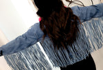 Load image into Gallery viewer, Fringe Jean Jacket
